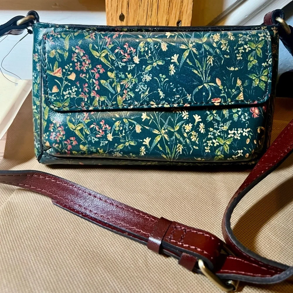 Patricia Nash Dovera Leather Phone Crossbody Bag